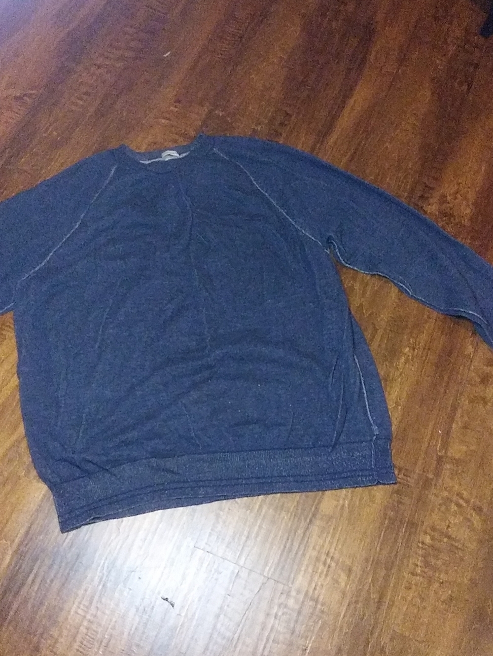 American Eagle Outfitters Men's Dark Denim Navy Crewneck Sweater